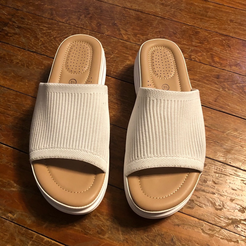 Mysoft brand white sandals